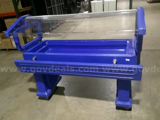 4 Pan Cambro Salad Bar - Blue