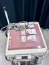 Lot of 8 iCom Ham Radios in Rolling Electronics Case (404-48)