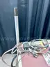 Lot of 8 iCom Ham Radios in Rolling Electronics Case (404-48)