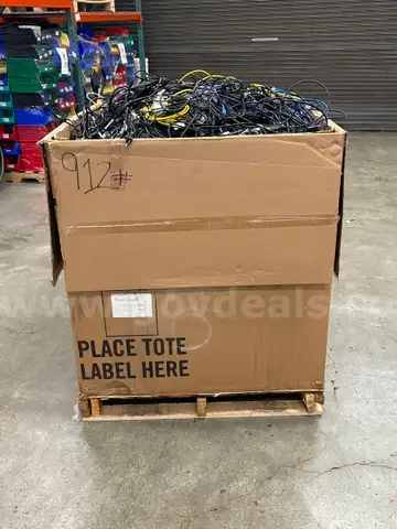 Gaylord of Wires, Cords &#x26; Cables, Gross Weight 912 lbs (406-27)