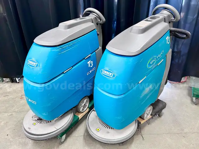 Lot of 2 Tennant T3 Floor Scrubbers (406-68)