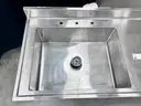 9&#x27; Stainless Steel Counter with Built in Sink (406-83)