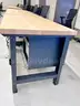 Lot of 8 Workbenches: Global Industrial Butcher Block Top Workstations (408-25)