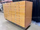Wood Map Cabinet with Maps (410-68)