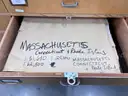 Wood Map Cabinet with Maps (410-68)