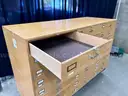 Wood Map Cabinet with Maps (410-68)