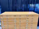 Wood Map Cabinet with Maps (410-68)