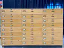 Wood Map Cabinet with Maps (410-68)