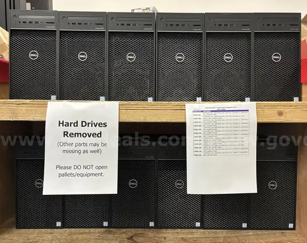 Lot of 12 Computers: Dell Precision i7 Gen 8 &#x26; 9 (Hard Drives Removed) (409-50)