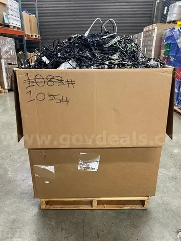 Gaylord of Wires, Cords and Cables, Gross Weight 1035 lbs. (412-48)