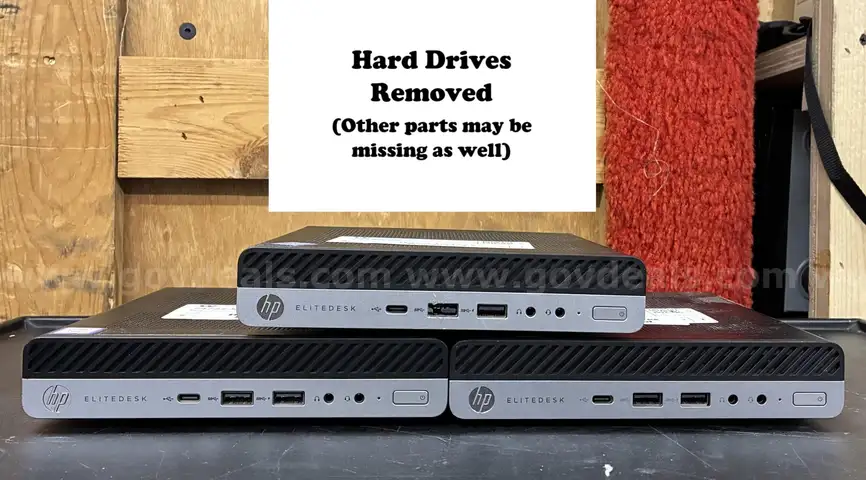 Lot of 16 Computers: HP EliteDesk 800 G4 & G5 Mini (Hard Drives Removed) (414-10)