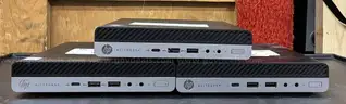 Lot of 16 Computers: HP EliteDesk 800 G4 & G5 Mini (Hard Drives Removed) (414-10)