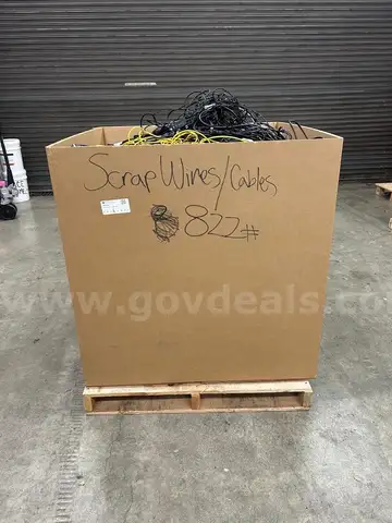 Gaylord of Wires, Cords, &#x26; Cables, Gross Weight 822 lbs. (413-46)