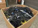 Gaylord of Miscellaneous Wires and Power Adapters, Gross Weight 1015 lbs. (413-66)