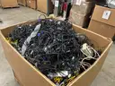 Gaylord of Miscellaneous Wires and Power Adapters, Gross Weight 1015 lbs. (413-66)