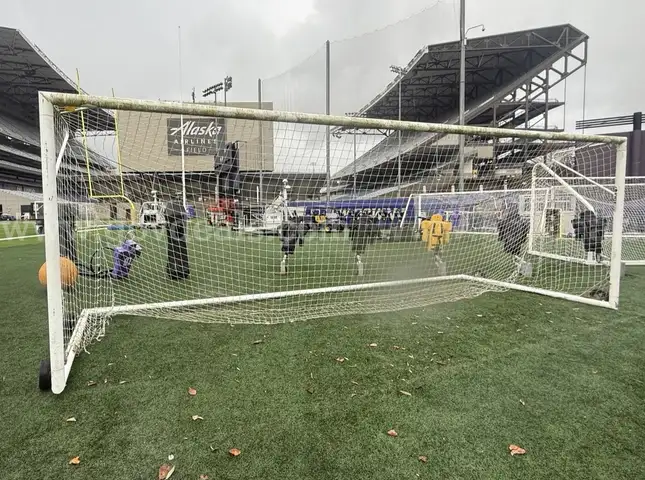 Pair of KwikGoal Portable Full-Sized Soccer Goals (416-48)