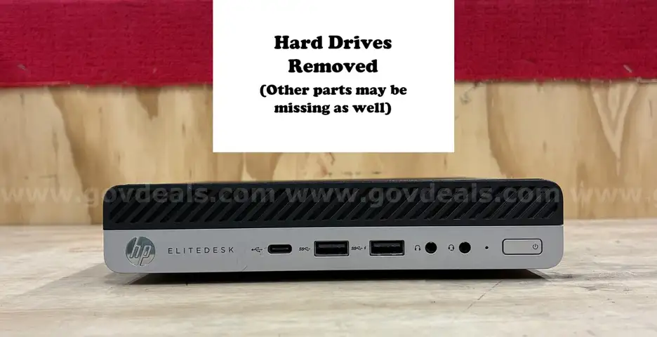 Lot of 16 Computers: HP Ryzen EliteDesk Desktop Mini (Hard Drives Removed) (415-25)