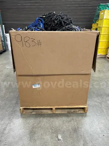 Gaylord of Misc. Wires and Power Adapters, Gross Weight 983 lbs. (417-28)