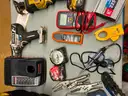 Multi meters, used tools and tool bags