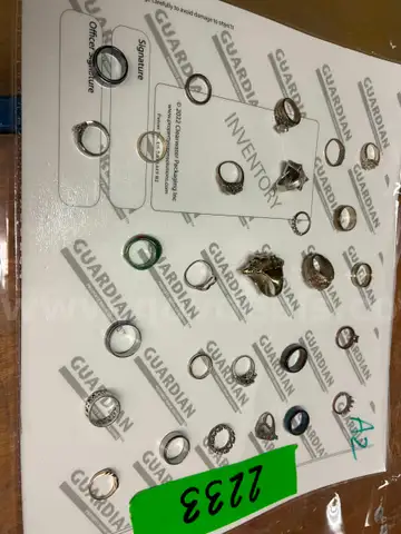 Assorted rings different styles and sizes