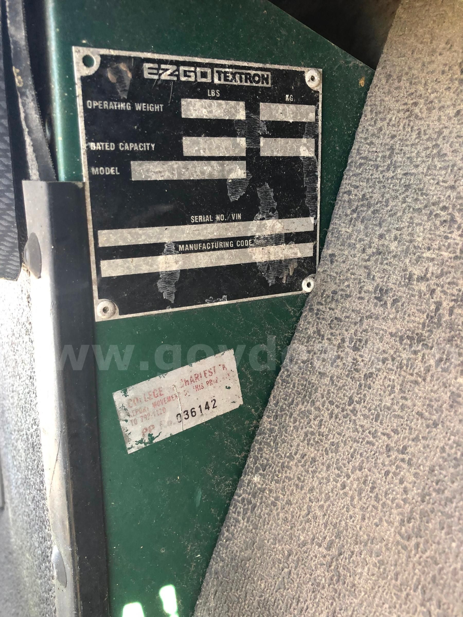 1993 EZ-GO GXT-804 Gasoline Golf Cart | AllSurplus