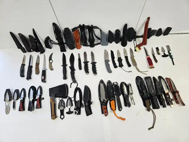 Lot of Misc. Straight Edge and Folding Knives (Approx 63)