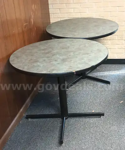 Lot of Round Pedestal Tables