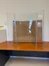 100 Self-standing plexiglass shields with pass-through cutout