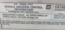2007 CHEVY MALIBU LS/DS17936/96072/FLEET/KB1586