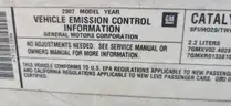 2007 CHEVY MALIBU LS/DS17936/96076/FLEET/KB3589