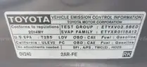 2014 TOYOTA CAMRY/DS18013/96499/KSP/SP6864