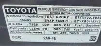 2014 TOYOTA CAMRY/DS18013/96523/KSP/SP6849