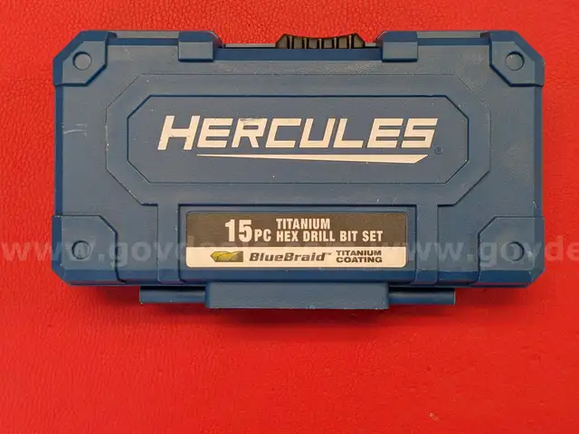 Hercules Titanium 15Pc Hex Drill Bit Set/PRE-OWNED/DS18028/96585/TSA