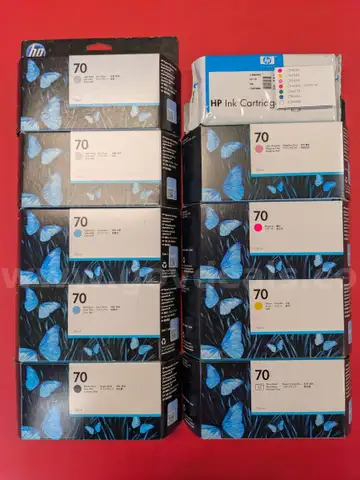 10 HP 70 Ink Cartridges/PRE-OWNED/DS17872/995720/DSP