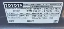 2014 TOYOTA CAMRY/DS18020/96646/KSP/SP6860