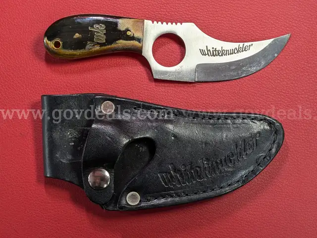 White Knuckler Fixed Blade Knife with Sheath/PRE-OWNED/DS18133/97118/TSA