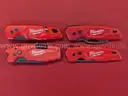 4 Milwaukee Fastback Utility Knives/PRE-OWNED/DS18226/97578/TSA