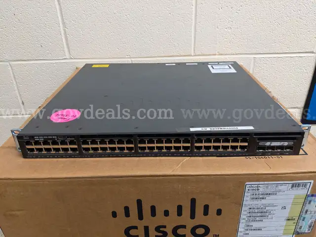 5 Cisco WS-C3650-48PS-S 48 Port Switches/PRE-OWNED/DS18245/97697/TSA