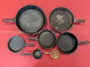 7 Various Cast Iron Pans/PRE-OWNED/DS18245/97693/TSA