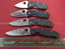4 Spyderco 8Cr13MoV Knives/PRE-OWNED/DS18262/97797/TSA