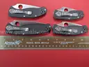 4 Spyderco 8Cr13MoV Knives/PRE-OWNED/DS18262/97797/TSA