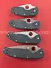 4 Spyderco 8Cr13MoV Knives/PRE-OWNED/DS18262/97797/TSA