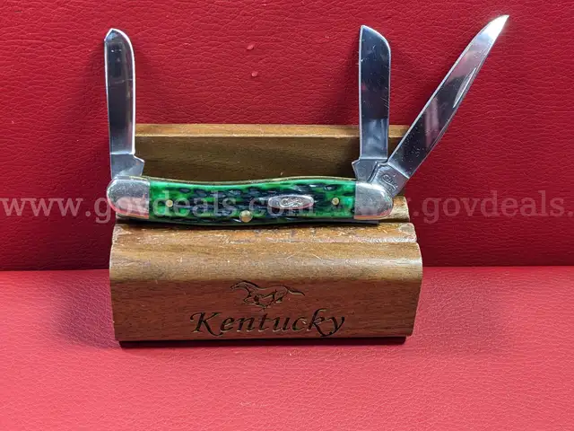 Case XX 6318 Stockman Green Bone Knife/PRE-OWNED/DS18262/97794/TSA