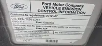 2012 FORD ESCAPE 4X4/DS18268/97817/EEC/KW8863