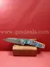 Zingbee G10 Damascus Steel Blade Folding Knife with Abalone Shell Handle/PRE-OWNED/DS18306/97901/TSA