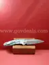 Zingbee G10 Damascus Steel Blade Folding Knife with Abalone Shell Handle/PRE-OWNED/DS18306/97901/TSA
