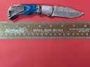 Damascus Style Knife with Sheath/PRE-OWNED/DS18323/97982/TSA
