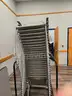 lot of 18 chairs with storage cart