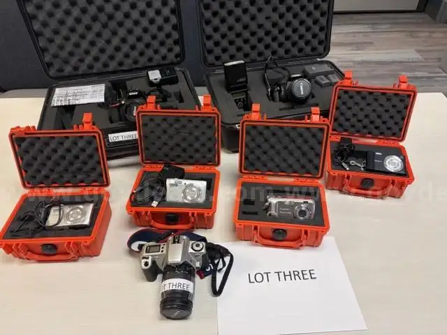 Lot 3 Cameras and Pelican Cases as Pictured
