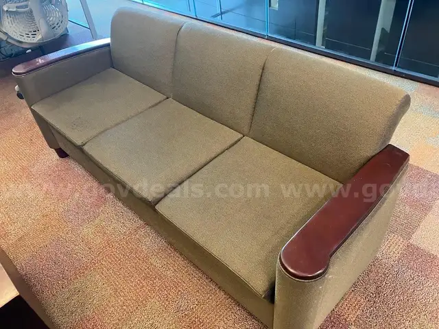 KI High Point Furniture Set &#x2013; Includes One (1) Three-Seater Sofa and Six (6) Matching Club Chairs